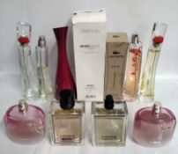 Forty Lacoste and Kenzo perfumes/testers and related (please note: bottles may have been used/packag