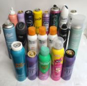 Seventy nine deodorants, sun lotion, shaving mousse and hair related items to include Fcuk, Gillette