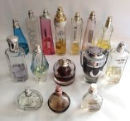 Thirty two perfumes/testers and related to include Gaultier, Ralph Lauren, D&G, Armani and Ghost (pl