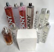 Twenty eight DKNY perfumes/testers and related (please note: bottles may have been used/packaging ma