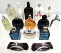Thirty Calvin Klein perfumes/testers and related (please note: bottles may have been used/packaging
