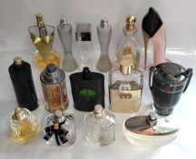 Fifty five perfumes/testers and related to include Jimmy Choo, Gaultier, Armani, Chanel, Ghost and P