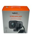 As new Logitech StreamCam FHD USB-C Live-Streaming Webcam (P/N: 960-001281 EAN: 5099206087187) (Box