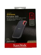 As new SanDisk 4TB Extreme Portable SSD V2 in Black (EAN: 619659184704).