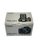 Pre-owned Canon EOS 2000D DSLR Camera with EF-S 18-55 mm f/3.5-5.6 III Lens, battery, battery charge