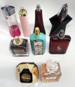 Thirty perfumes/testers and related to include Gucci, Paco Rabanne, Dior, Boss, Armani, YSL and more