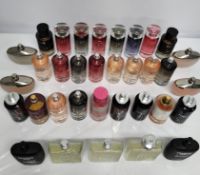 Thirty four perfumes/testers and related to include Guy Laroche, Hackett London, Cerruti 1881 and Ka