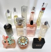 Fifty one perfumes/testers and related to include Lacoste, Marc Jacobs, Kenzo, DNKY, Ellie Saab, CK