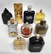 Thirty perfumes/testers and related to include Versace, Paco Rabanne, Jean Paul Gaultier, Ralph Laur
