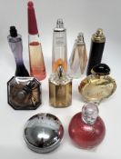 Thirty four perfumes/testers and related to include Estee Lauder, Givenchy, Ghost, CK, Issy Miyake,