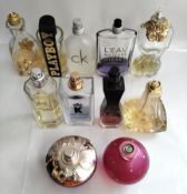 Forty perfumes/testers and related to include Armani, Versace, Gucci and Mugler (please note: bottle