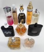 Thirty perfumes/testers and related to include Ralph Lauren, YSL, Elizabeth Taylor, Vera Wang, Arman