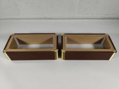 Two Harmonikas Bellows x 20 folds, light leather corner, inside P3 NAT paper, outside K10 brown stri