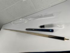 An as new Pegasus 3/4 jointed ash snooker cue.