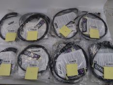 Thirty nine as new assorted Venhill throttle and clutch cables for Suzuki, Triumph, Honda, KTM, Kawa