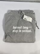 A Helmut Lang stay in school pullover jumper (Small).