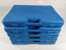 Five unbranded 110-piece tap and die sets (please note some sets may be incomplete).