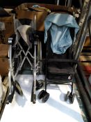 A pre-owned Drive Enigma self-propelled wheelchair and a A pre-owned Hauck sport folding pushchair.