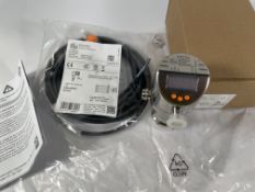 A boxed as new IFM PI1703 flush pressure sensor with display PI-025-REA01-MFRKG/US/ /P with an elect