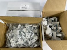 One hundred Hallis Hudson EL561 Lever Brackets (easy open) and fifty EL566 Battery Tube Brackets.