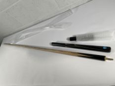 An as new Pegasus 3/4 jointed ash snooker cue.