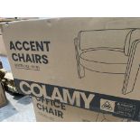 A boxed as new Colamy W181 Accent Chair, black.