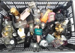 Fifty empty perfume bottles and related to include Dior, Gucci, Montblanc and Jean Paul Gaultier (pa