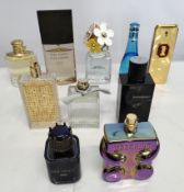 Thirty perfumes/testers and related to include Marc Jacobs, Armani, Ralph Lauren, Versace (please no