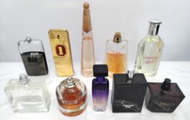 Forty perfumes/testers and related to include Boss, Tom Ford, Gucci, Armani, Givenchy, Ghost and mor