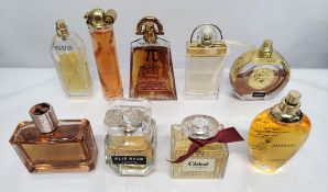 Thirty perfumes/testers and related to include Givenchy, Jimmy Choo, Estee Lauder, Boss and more! (p