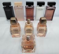 Thirty Narciso Rodriguez perfumes/testers and related. (please note: some bottles have been used/pac