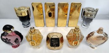 Thirty perfumes/testers and related to include Paco Rabanne, Boss, Azzaro and more! (please note: so