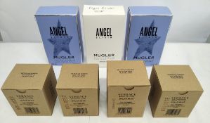 Twenty two boxed perfumes/testers and related to include Versace, Gucci, Lancome, Mugler, Givenchy a