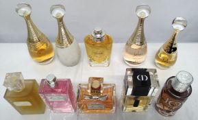 Thirty five Dior perfumes/testers and related (please note: bottles may have been used/packaging may