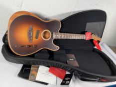 A Fender Acoustasonic Player Telecaster, Shadow Burst (SN: MXA2402096).