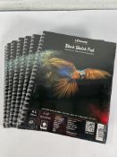 Seven I Create Black Sketch Pads, 40 sheets, 9x12