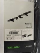 Three Festool related items - Festool bag (466357) Festool FSZ 120 clamps (489570) and Festool domin