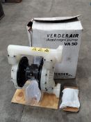 An as new Verderair VA50 double diaphragm pump, non-metalic (REF: 810.4033).