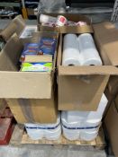 Assorted toilet rolls, sanitary items and similar.