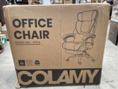 A boxed as new Colamy 6754 Office Chair, black.