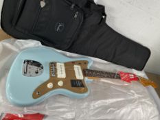 An as new Fender Vintera II 50s Jazzmaster RW, Sonic Blue (SN: MX25106788).