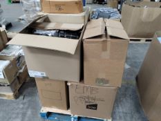 A pallet of assorted corporate stock including clothing, accessories and related.