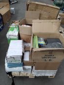 A pallet of assorted stationery and related.