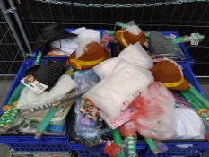 Fifteen crates of assorted fancy dress costumes and props. Various sizes.