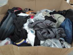 A large amount of assorted new and preowned clothing, various sizes.