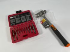 A MAC Tools SPEX10LDS 10-pc Left Hand Cobalt Drill and Extractor Set and a BH24AV-0 Anti-Vibe Ball P