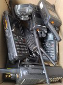Nine assorted pre-owned Two way radios to include Motorola GP680, Hytera PD785GU.