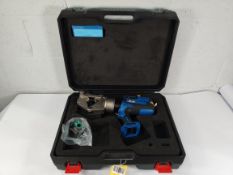 A pre-owned Brywoods battery operated hydraulic crimping tool (REF: GBC-713H, Sold for spares/repair