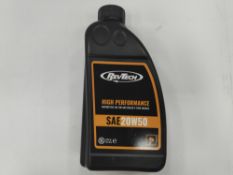 Twenty four as new RevTech Motorcycle Oil of Air Cooled V-Twin Engines, 1L (SAE20W50).