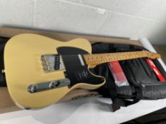 A boxed as new Fender Vintera II 50s Nocaster MN, Blackguard Blonde (SN: MX25041820).